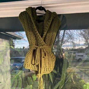 *SOLD* Hand crocheted hooded vest by Stone Sparrow Threads